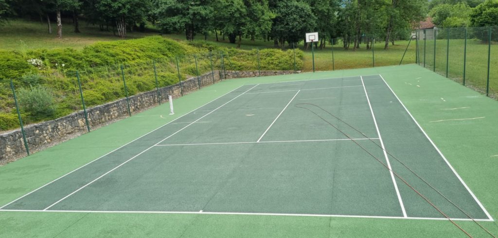 Construction court de tennis en béton poreux nice